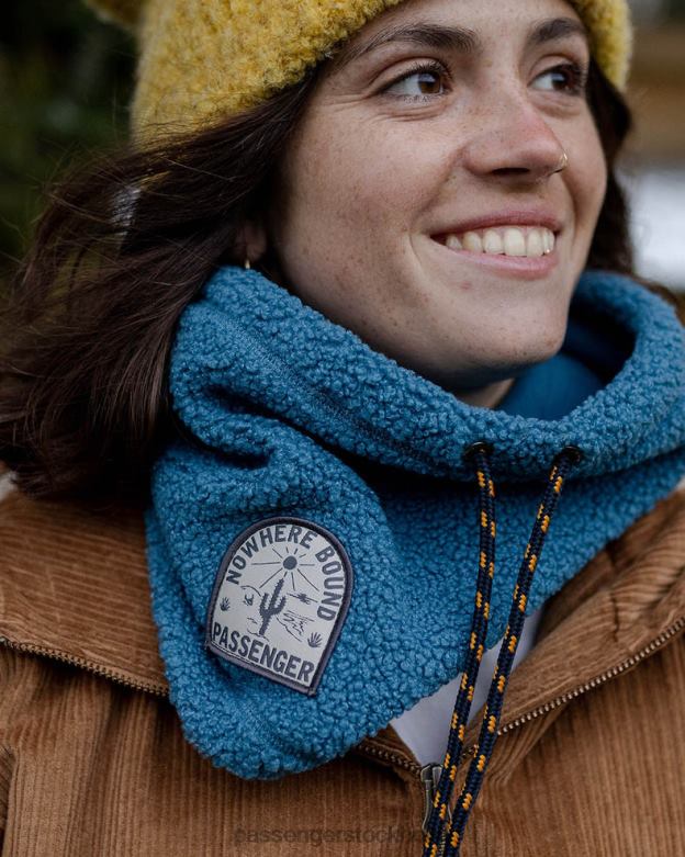 Passenger glögg återvunnen sherpa fleece snood blå stål D422J1035 blått stål