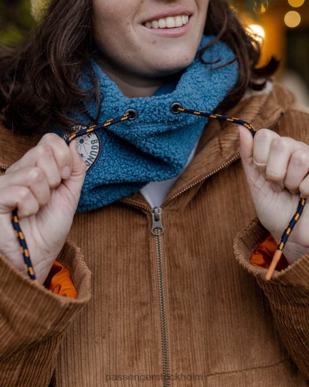 Passenger glögg återvunnen sherpa fleece snood blå stål D422J1035 blått stål