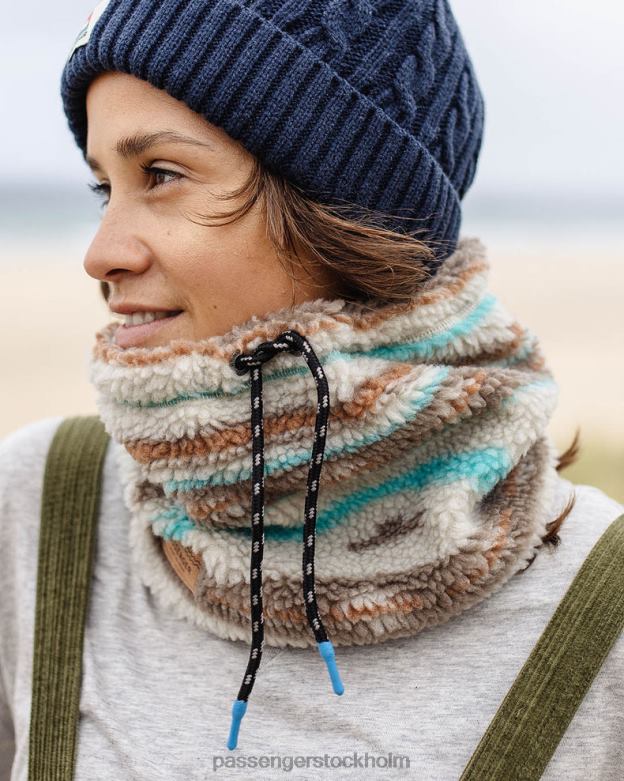 Passenger mulled återvunnen sherpa fleece snood varm elfenben geomönster D422J1037 varmt elfenben geomönster