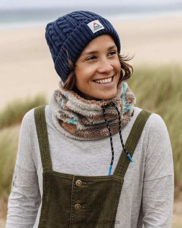 Passenger mulled återvunnen sherpa fleece snood varm elfenben geomönster D422J1037 varmt elfenben geomönster