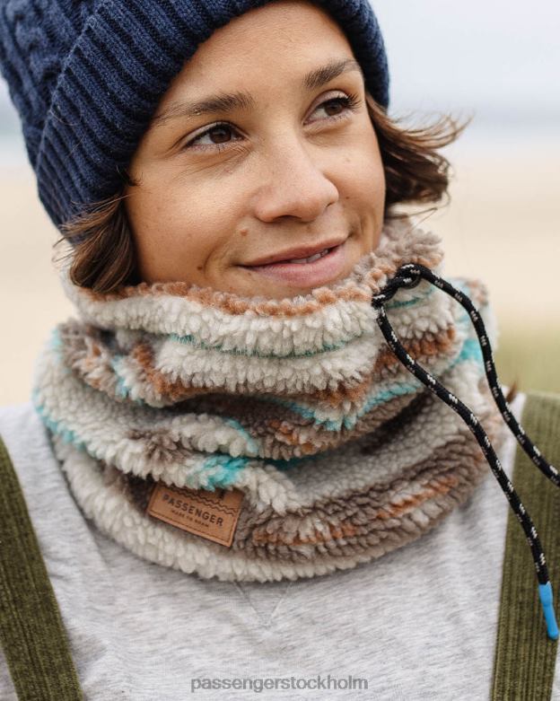 Passenger mulled återvunnen sherpa fleece snood varm elfenben geomönster D422J1037 varmt elfenben geomönster