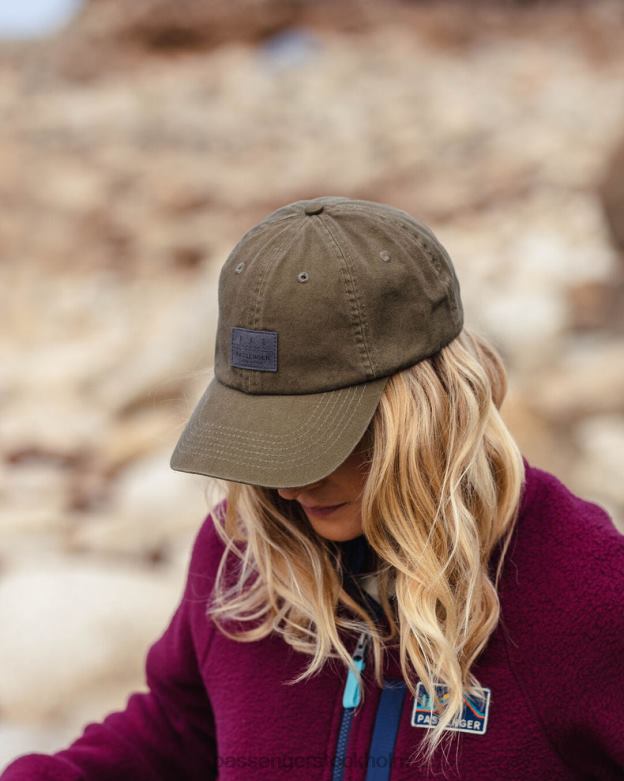Passenger canopy återvunnen bomull snapback cap khaki D422J1069 kaki