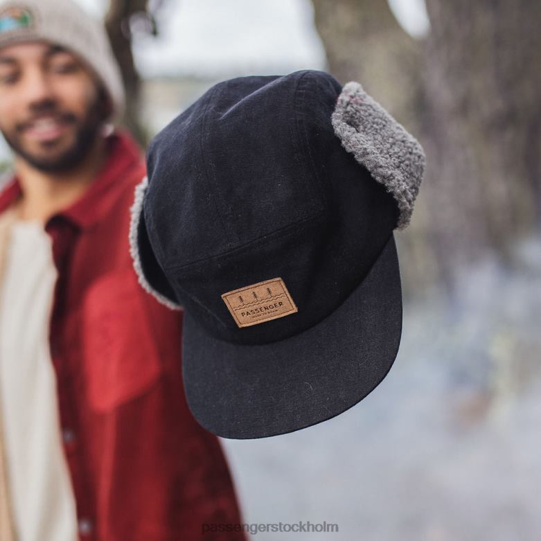 Passenger twill dagtid sherpa fodrad hatt blekt svart D422J1061 blekt svart