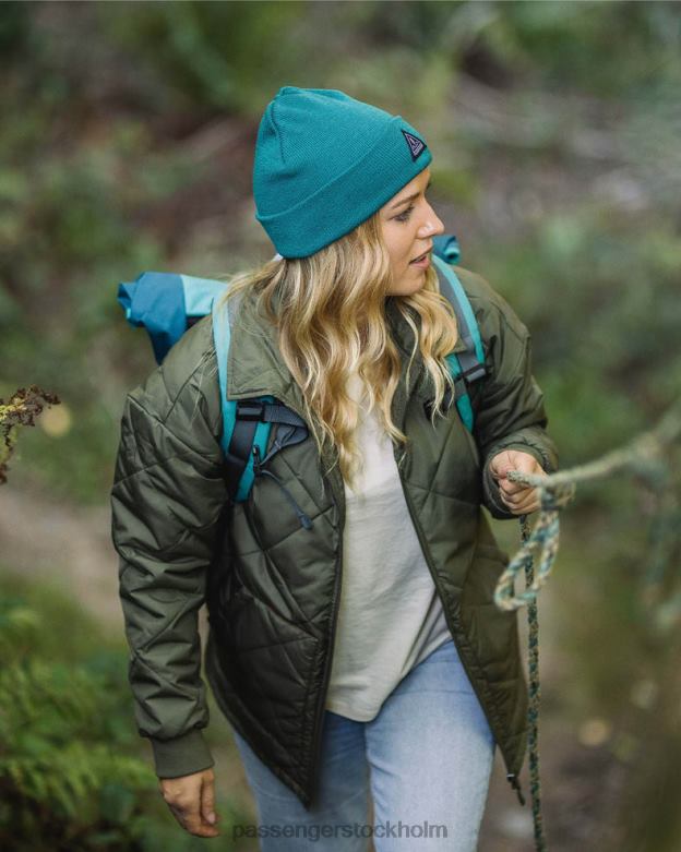 Passenger kärna återvunnen låg-top beanie skuggad gran D422J1034 skuggad gran