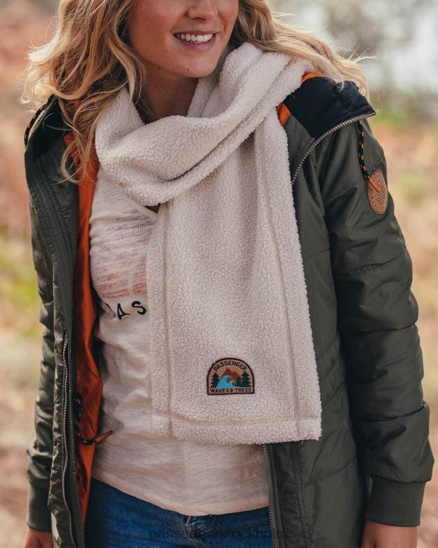 Passenger ombonad återvunnen sherpa fleece scarf björk D422J1086 björk