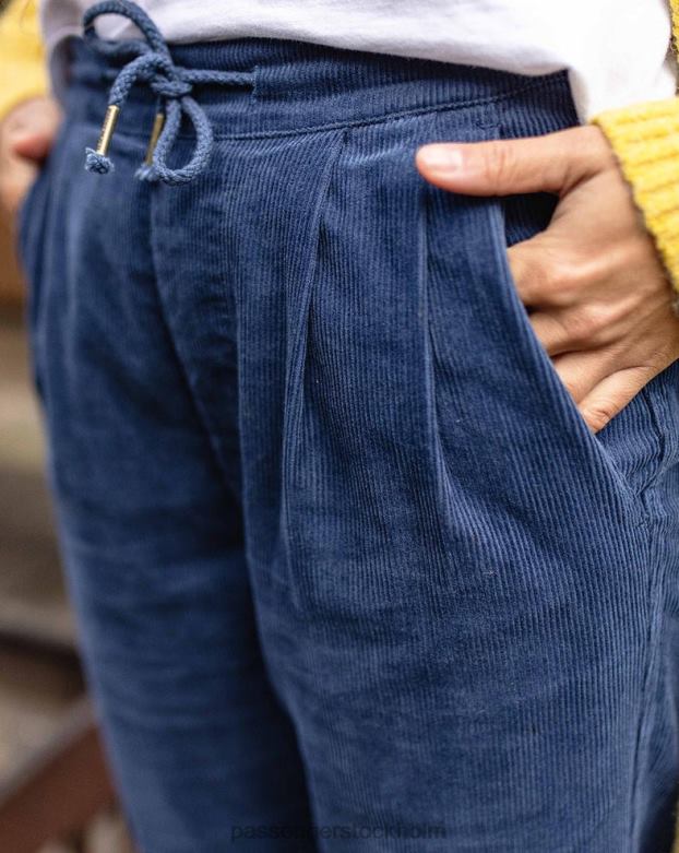 Passenger kompass återvunnen manchesterbyxa mörk denim D422J959 mörk denim