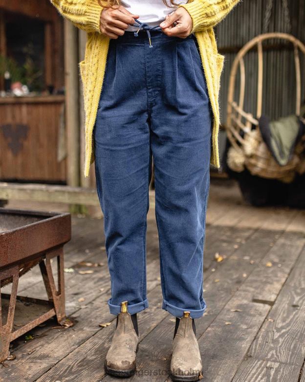 Passenger kompass återvunnen manchesterbyxa mörk denim D422J959 mörk denim