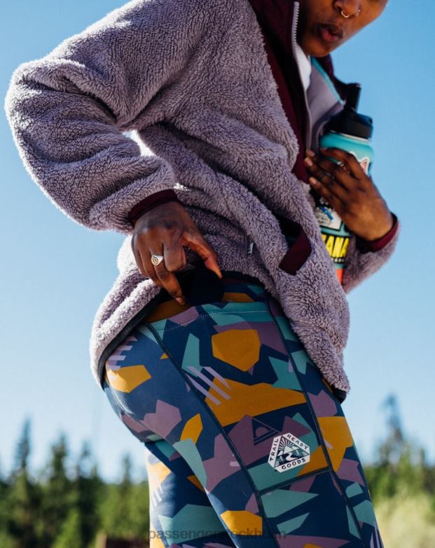 Passenger frisk luft återvunna leggings djupblå camo mönster D422J863 djupblå camo mönster