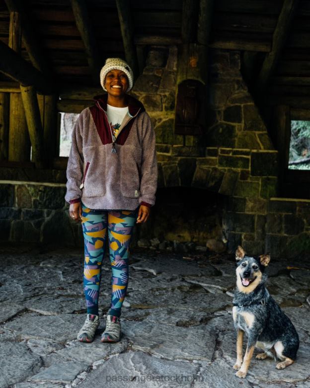Passenger frisk luft återvunna leggings djupblå camo mönster D422J863 djupblå camo mönster