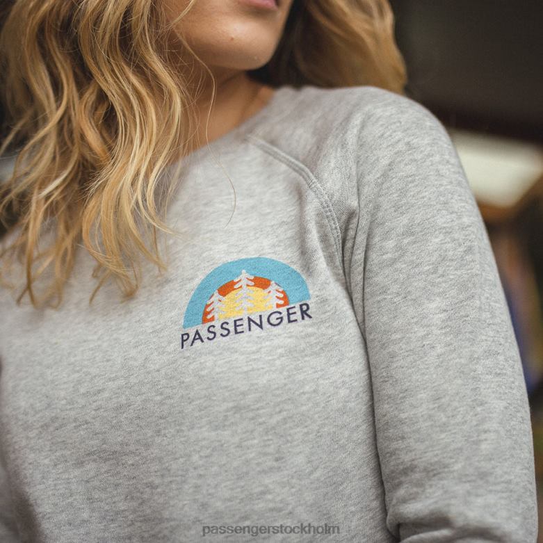 Passenger Bogota återvunnen sweatshirt grå märgel D422J737 grå märgel