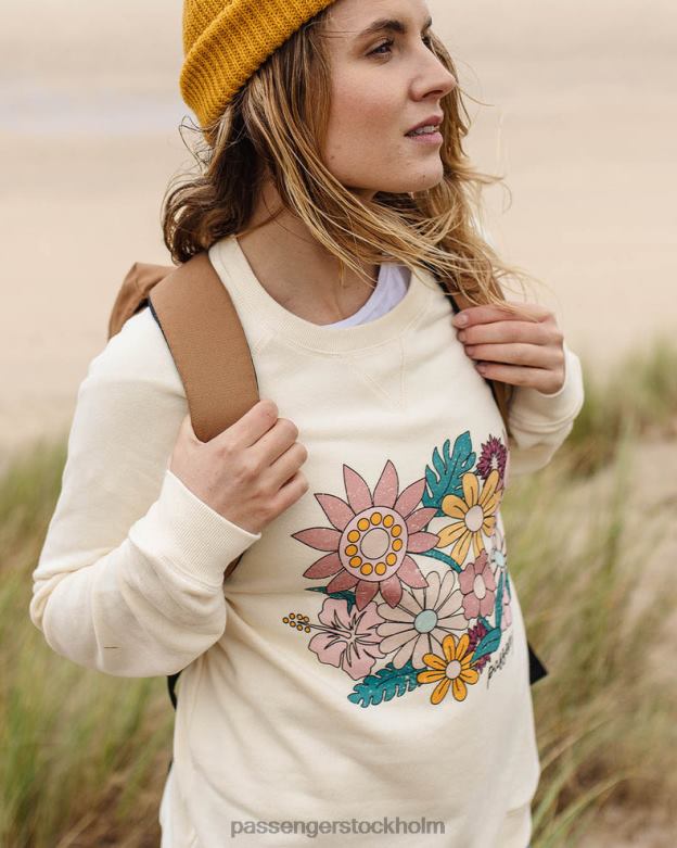 Passenger blommig blommig återvunnen bomull oversized sweatshirt björk D422J718 björk