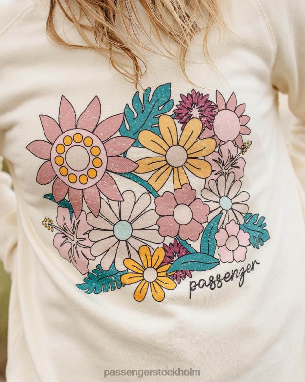 Passenger blommig blommig återvunnen bomull oversized sweatshirt björk D422J718 björk