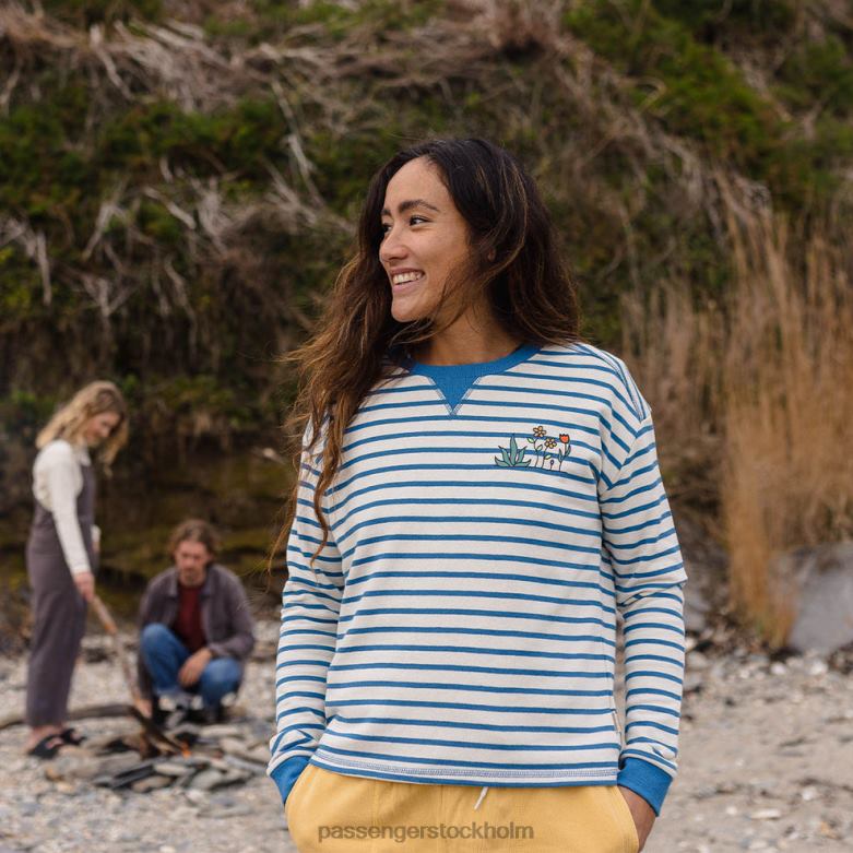 Passenger bloom hampa sweatshirt mjuk koboltrand D422J752 mjuk koboltrand