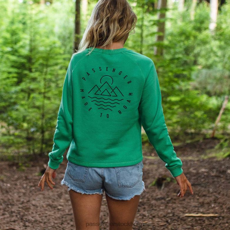 Passenger fjärråtervunnen sweatshirt grön gran D422J739 grön gran