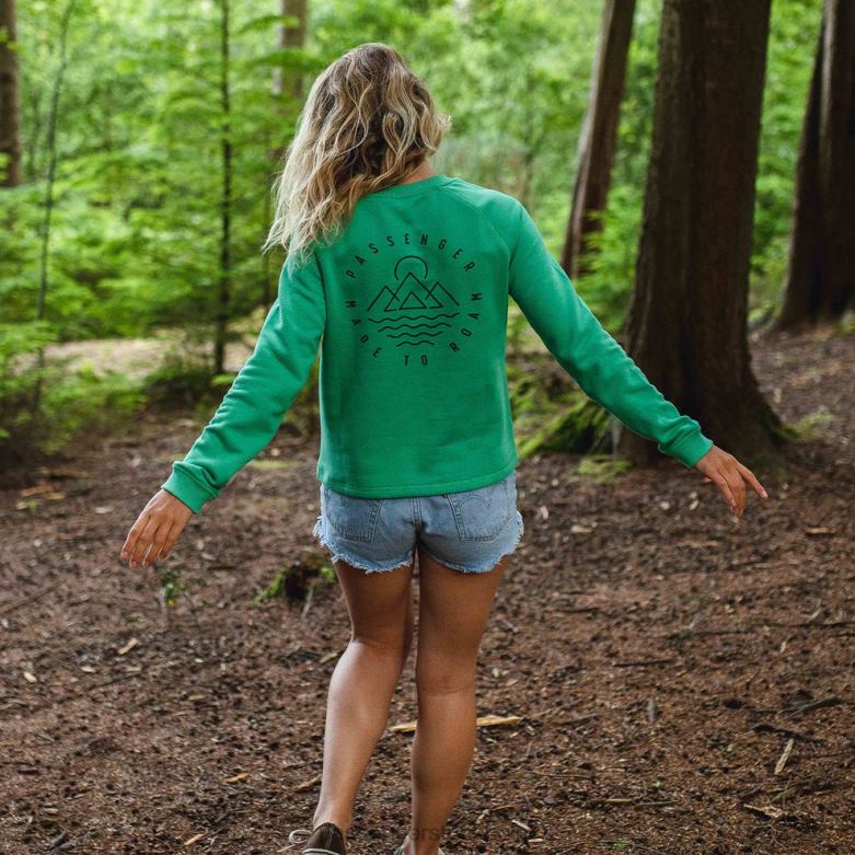 Passenger fjärråtervunnen sweatshirt grön gran D422J739 grön gran