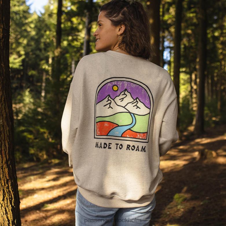 Passenger fredagskollektiv återvunnen bomull oversized sweatshirt milky marl D422J715 mjölkig märgel