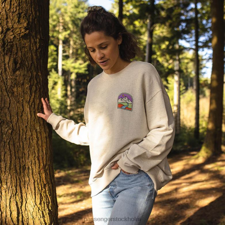 Passenger fredagskollektiv återvunnen bomull oversized sweatshirt milky marl D422J715 mjölkig märgel