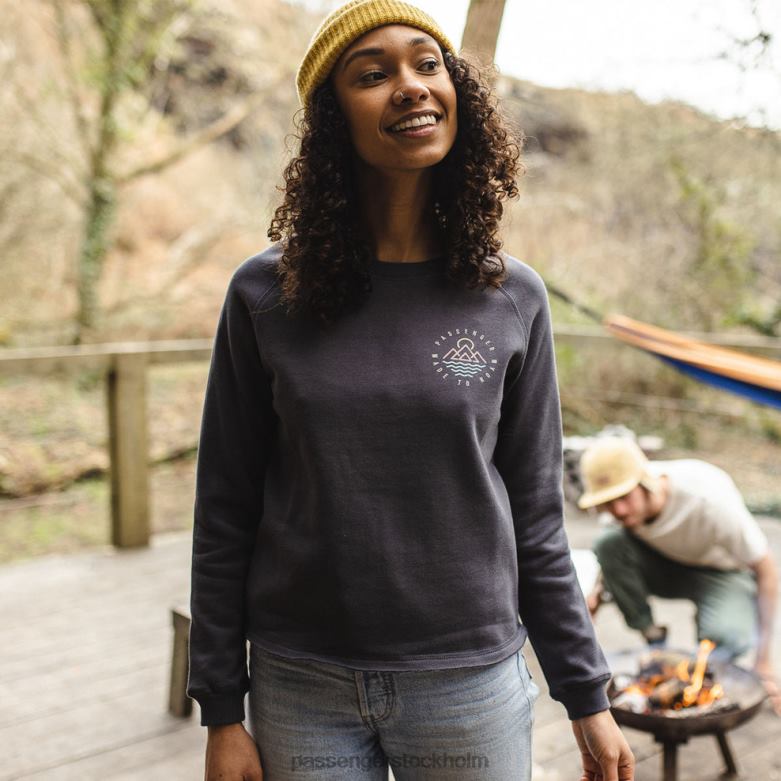 Passenger panang raglan återvunnen sweatshirt blekt svart D422J732 blekt svart