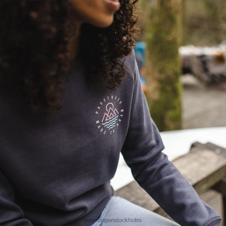 Passenger panang raglan återvunnen sweatshirt blekt svart D422J732 blekt svart
