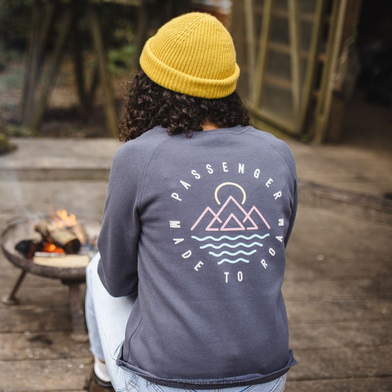 Passenger panang raglan återvunnen sweatshirt blekt svart D422J732 blekt svart