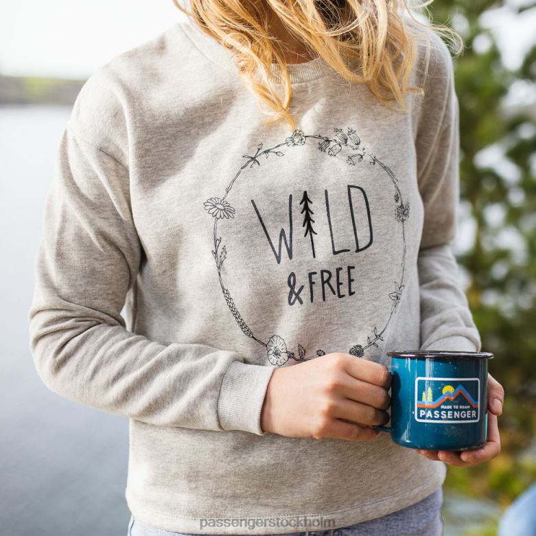 Passenger paradis återvunnen sweatshirt grå märgel D422J758 grå märgel