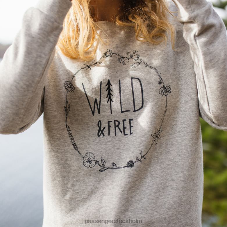 Passenger paradis återvunnen sweatshirt grå märgel D422J758 grå märgel