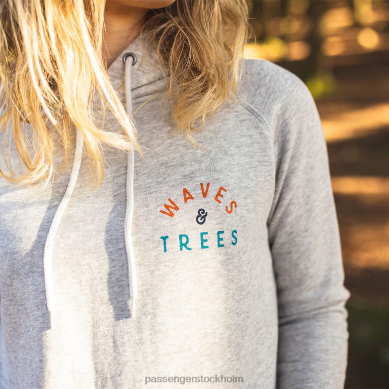 Passenger penida återvunnen hoodie grå märgel D422J740 grå märgel