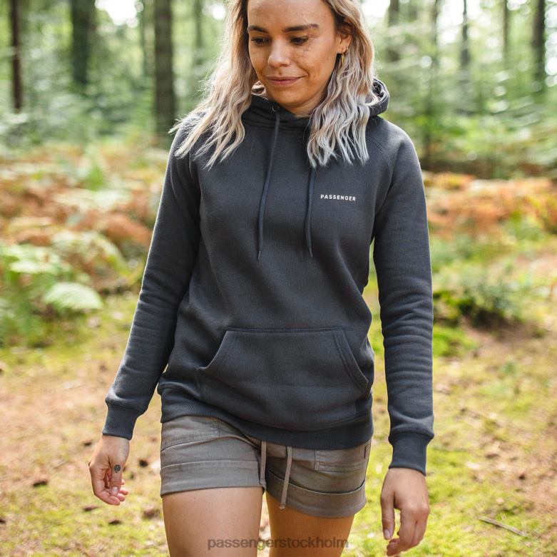 Passenger toba återvunnen hoodie blekt svart D422J714 blekt svart