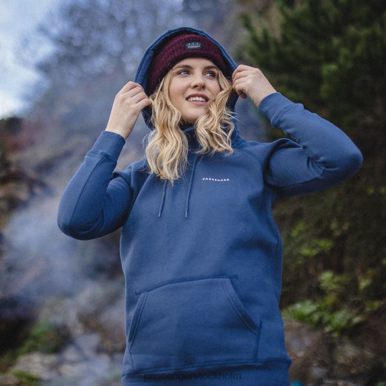 Passenger toba återvunnen hoodie mörk denim D422J706 mörk denim