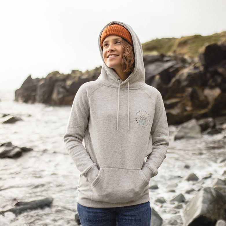 Passenger ubud återvunnen hoodie grå märgel D422J713 grå märgel