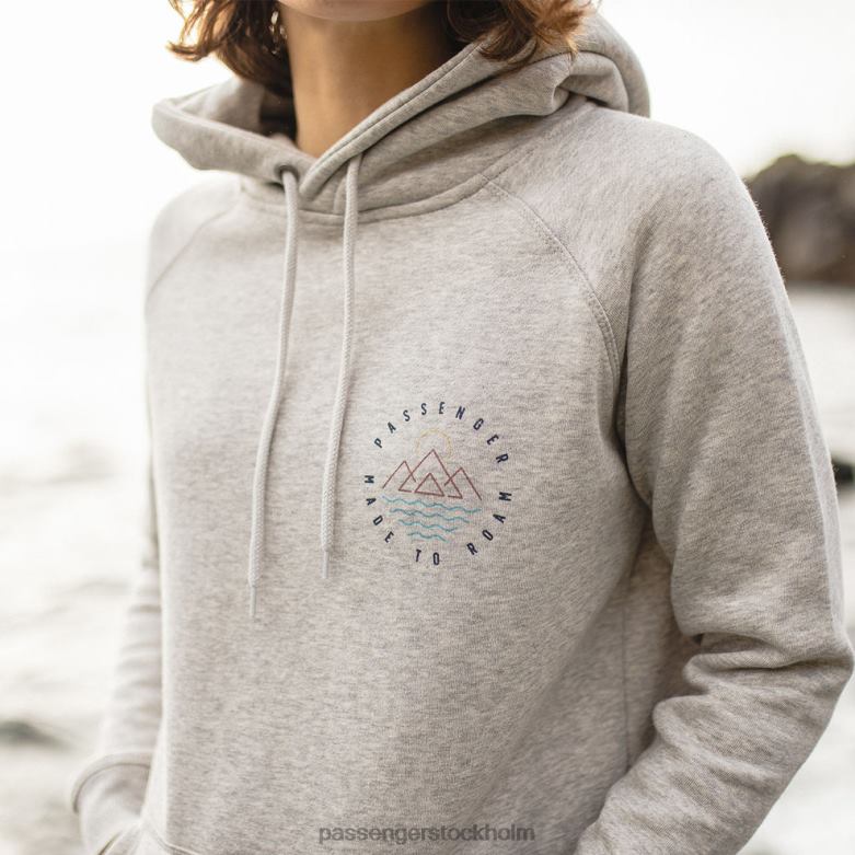 Passenger ubud återvunnen hoodie grå märgel D422J713 grå märgel