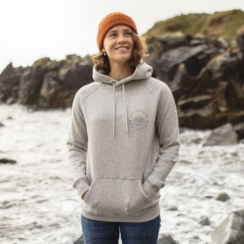Passenger ubud återvunnen hoodie grå märgel D422J713 grå märgel