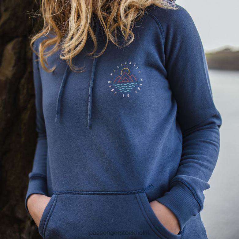 Passenger ubud återvunnen hoodie mörk denim D422J712 mörk denim