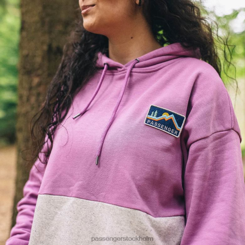 Passenger vista återvunnen bomull oversized hoodie orkidé D422J724 orkide