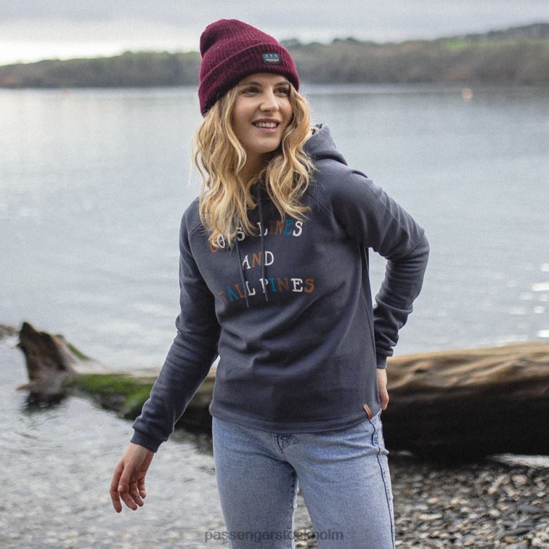 Passenger voyage återvunnen hoodie blekt svart D422J728 blekt svart