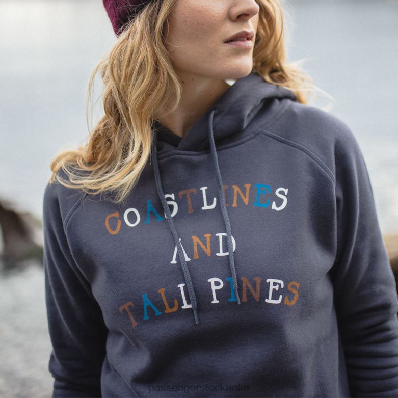 Passenger voyage återvunnen hoodie blekt svart D422J728 blekt svart