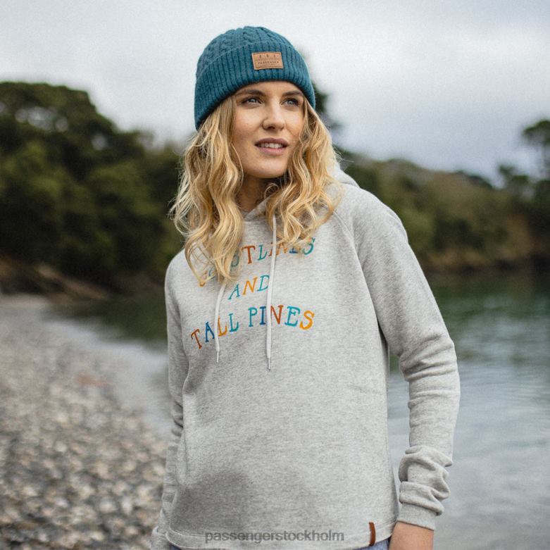 Passenger voyage återvunnen hoodie grå märgel D422J731 grå märgel