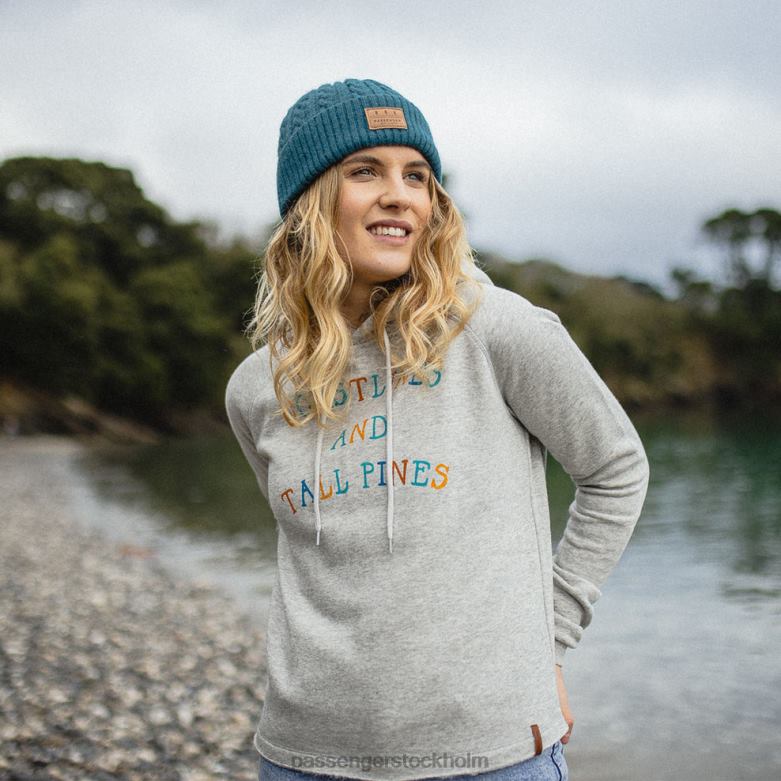Passenger voyage återvunnen hoodie grå märgel D422J731 grå märgel