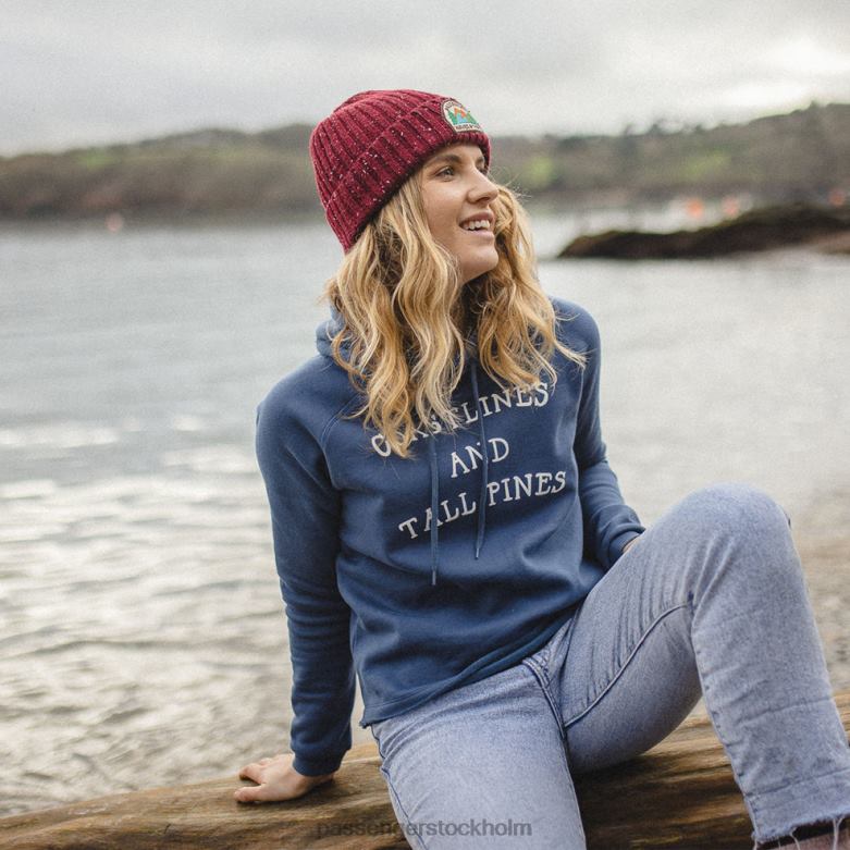 Passenger voyage återvunnen hoodie mörk denim D422J727 mörk denim