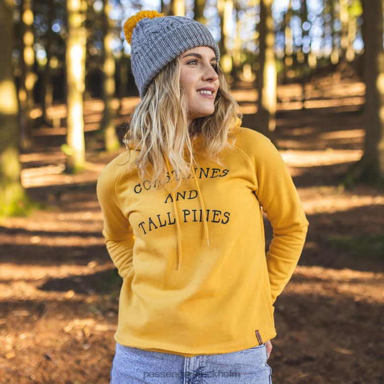 Passenger voyage återvunnen hoodie senap gul D422J736 senapsgul