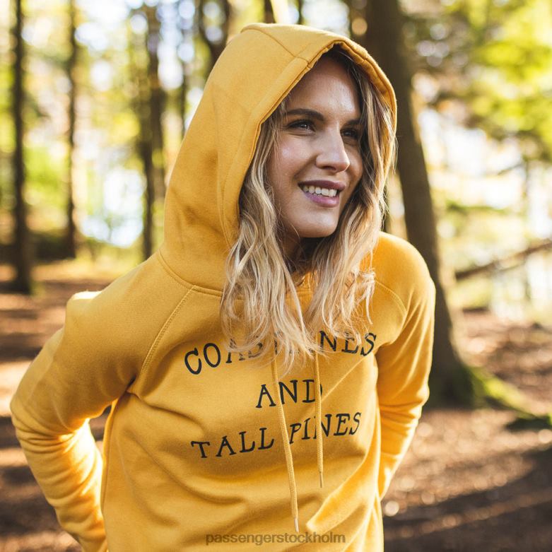 Passenger voyage återvunnen hoodie senap gul D422J736 senapsgul