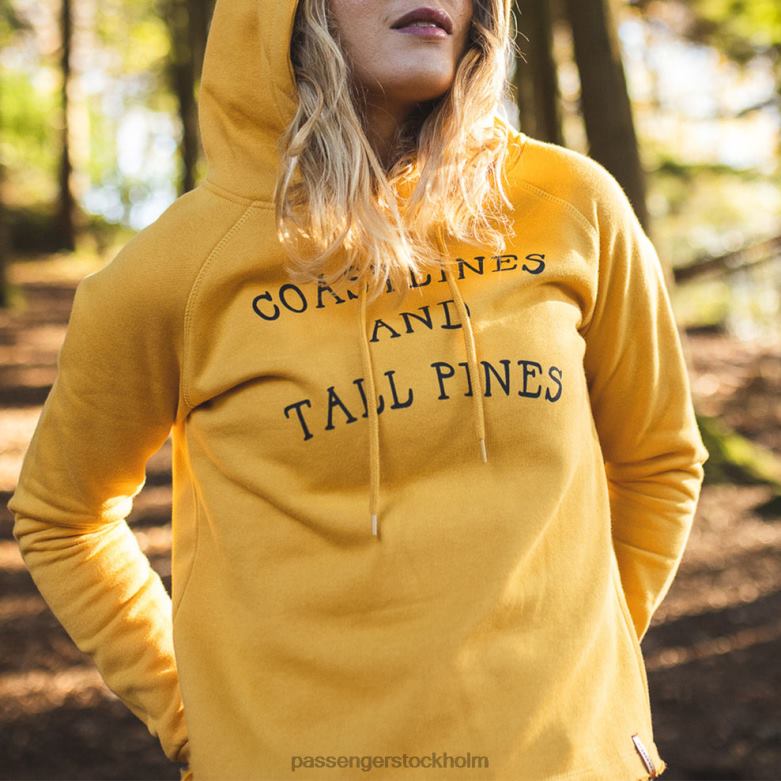 Passenger voyage återvunnen hoodie senap gul D422J736 senapsgul