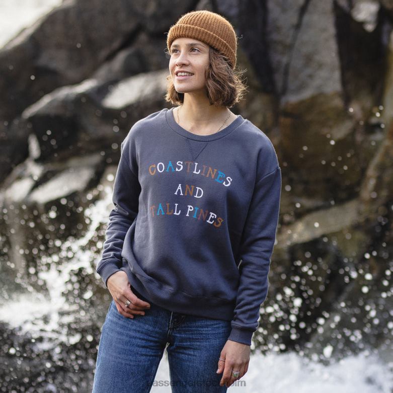 Passenger voyage återvunnen sweatshirt blekt svart D422J734 blekt svart