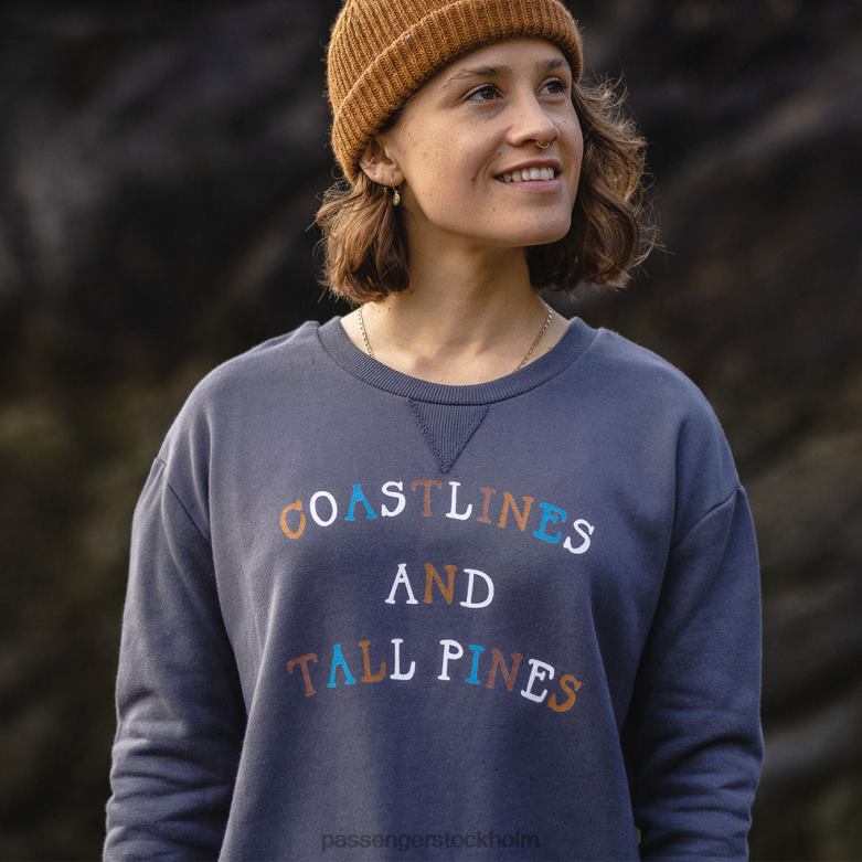 Passenger voyage återvunnen sweatshirt blekt svart D422J734 blekt svart