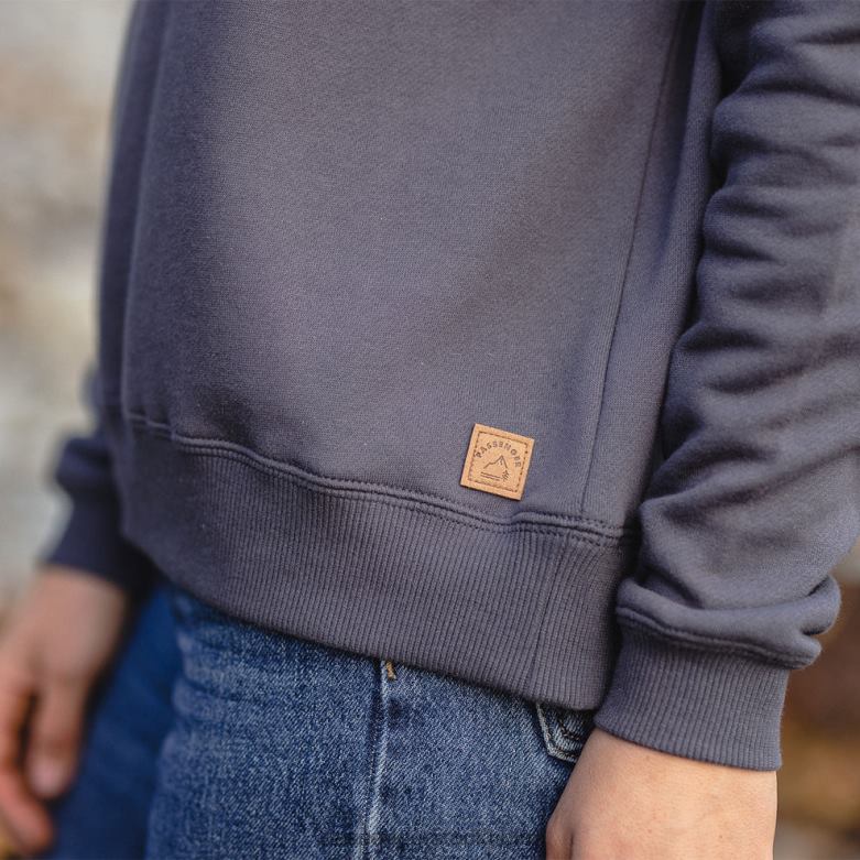 Passenger voyage återvunnen sweatshirt blekt svart D422J734 blekt svart