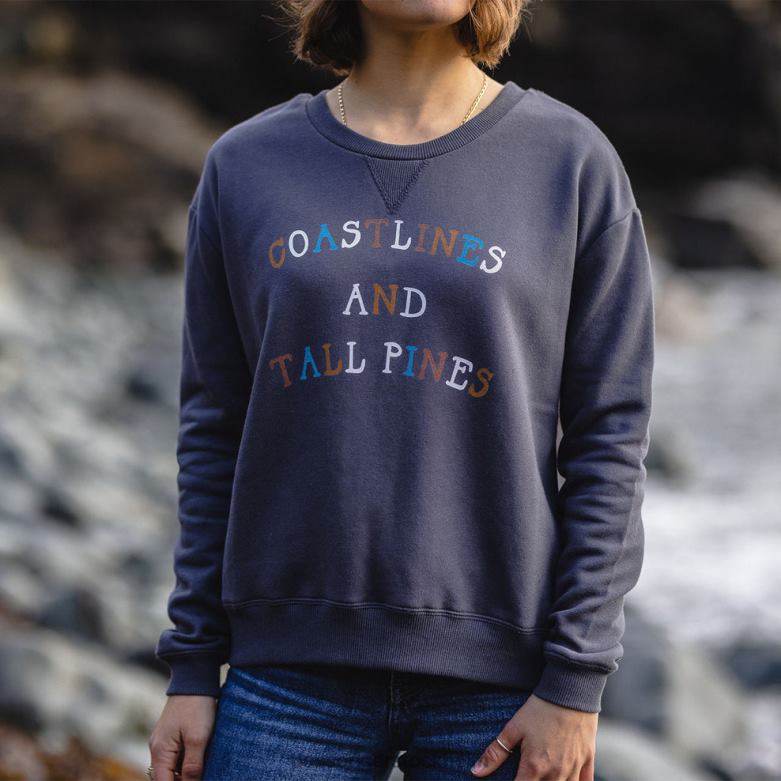 Passenger voyage återvunnen sweatshirt blekt svart D422J734 blekt svart