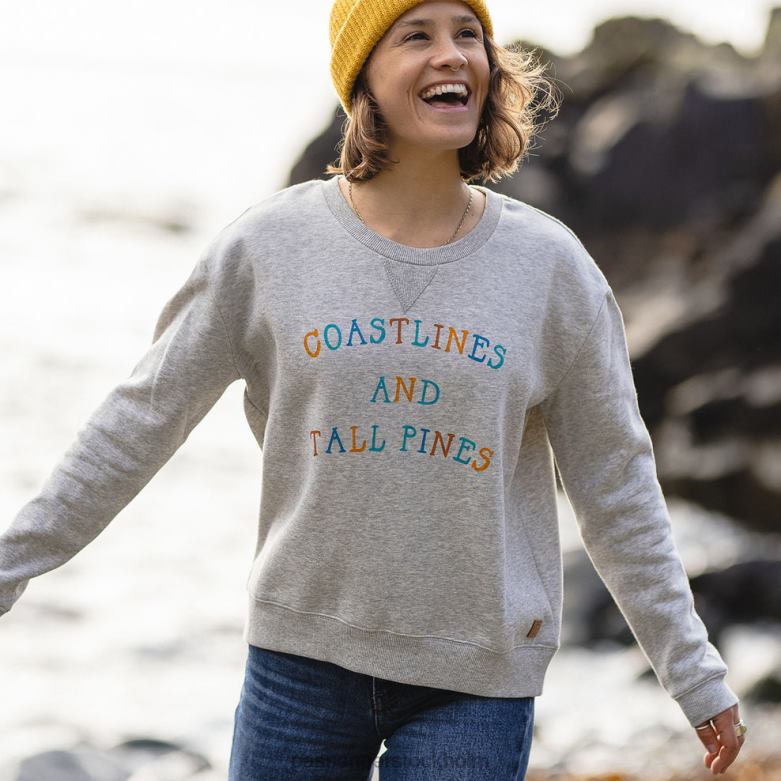 Passenger voyage återvunnen sweatshirt grå märgel D422J729 grå märgel