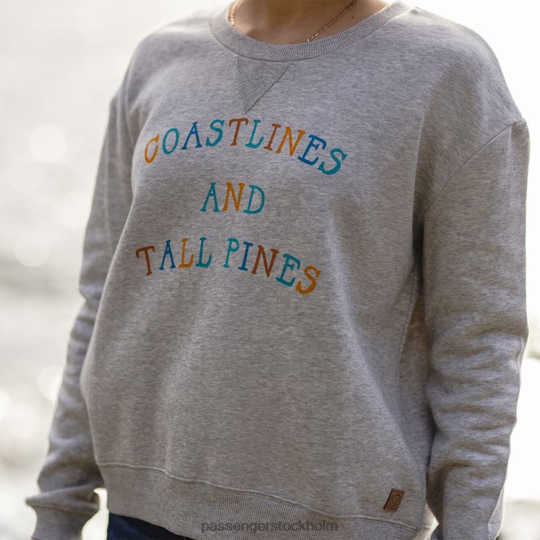 Passenger voyage återvunnen sweatshirt grå märgel D422J729 grå märgel