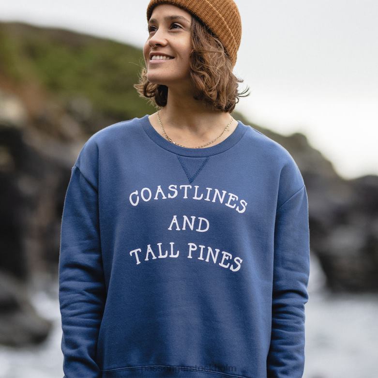 Passenger voyage återvunnen sweatshirt mörk denim D422J733 mörk denim