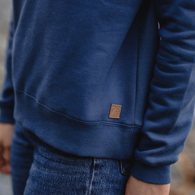 Passenger voyage återvunnen sweatshirt mörk denim D422J733 mörk denim